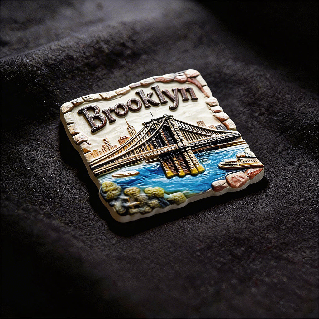 Brooklyn Bridge 3D Souvenir Fridge Magnet – Travel Collection Keepsake