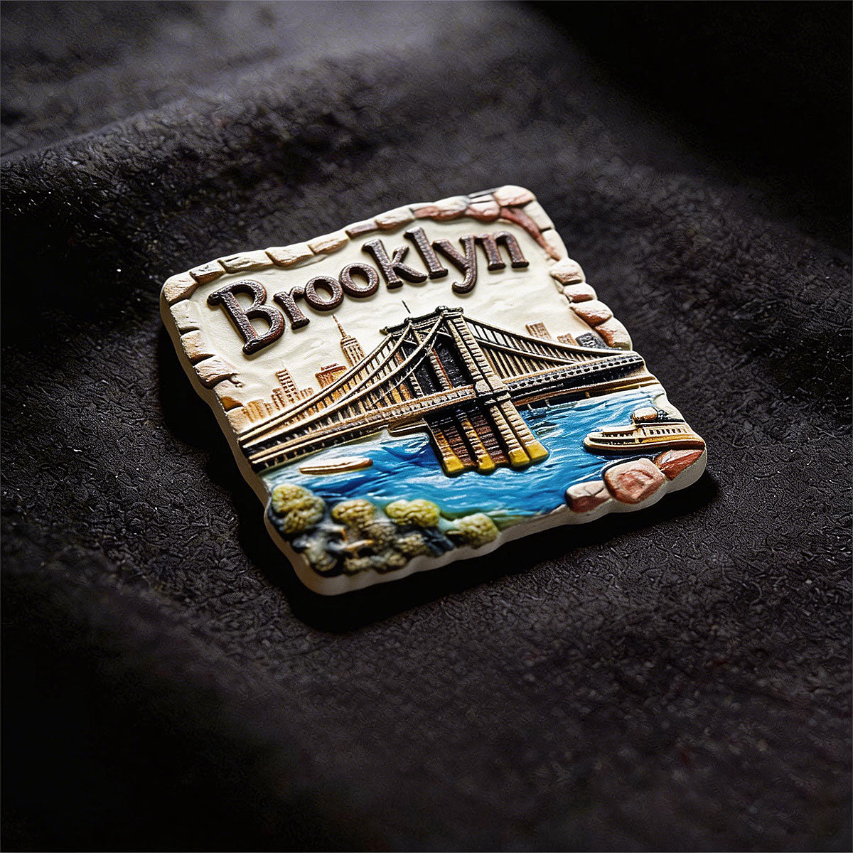 Brooklyn Bridge 3D Souvenir Fridge Magnet – Travel Collection Keepsake
