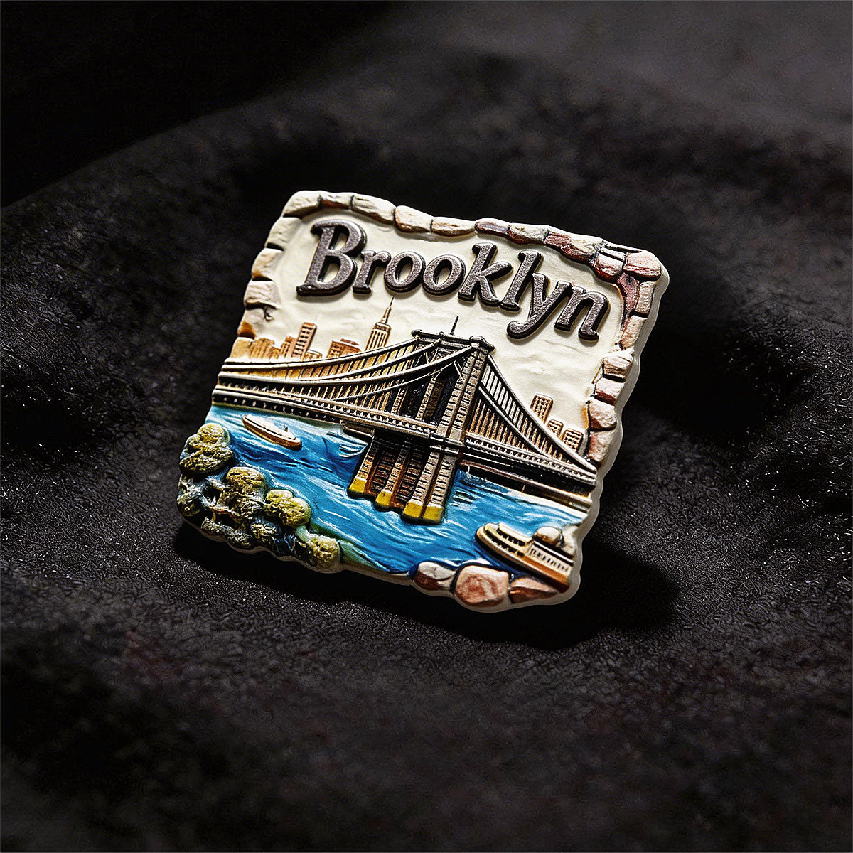 Brooklyn Bridge 3D Souvenir Fridge Magnet – Travel Collection Keepsake