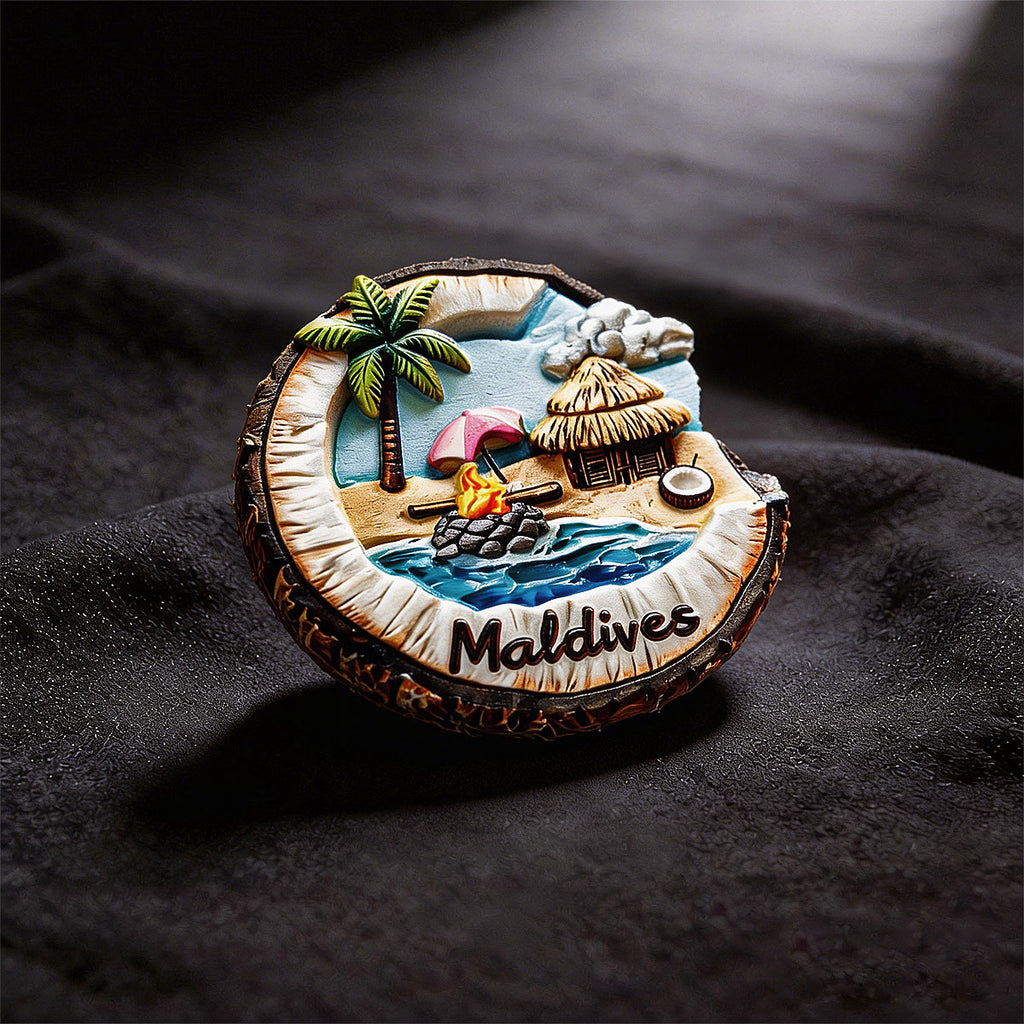 Maldives 3D Souvenir Fridge Magnet – Travel Collection Keepsake
