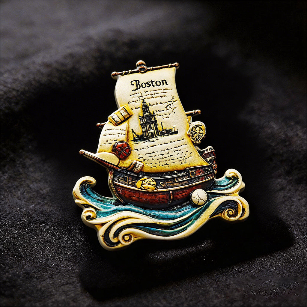 Boston Sailboat Souvenir Fridge Magnet – Travel Collection Keepsake