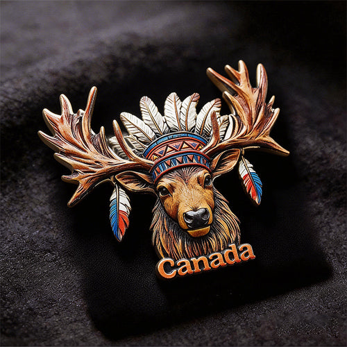 Canadian Chief Elk Magnet – 3D Souvenir Fridge Magnet Travel Collection