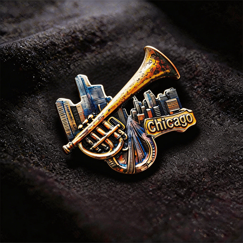 Chicago Rhythm Magnet Souvenir Fridge Magnet – Travel Collection Keepsake