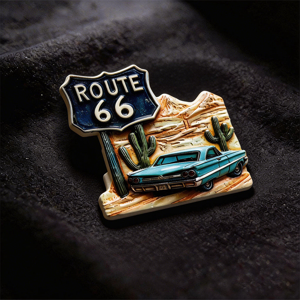 Route 66 Freedom Drive 3D Souvenir Fridge Magnet – Travel Collection Keepsake