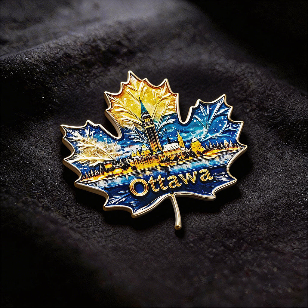 Ottawa 3D Maple Leaf Fridge Magnet – Travel Collection Keepsake