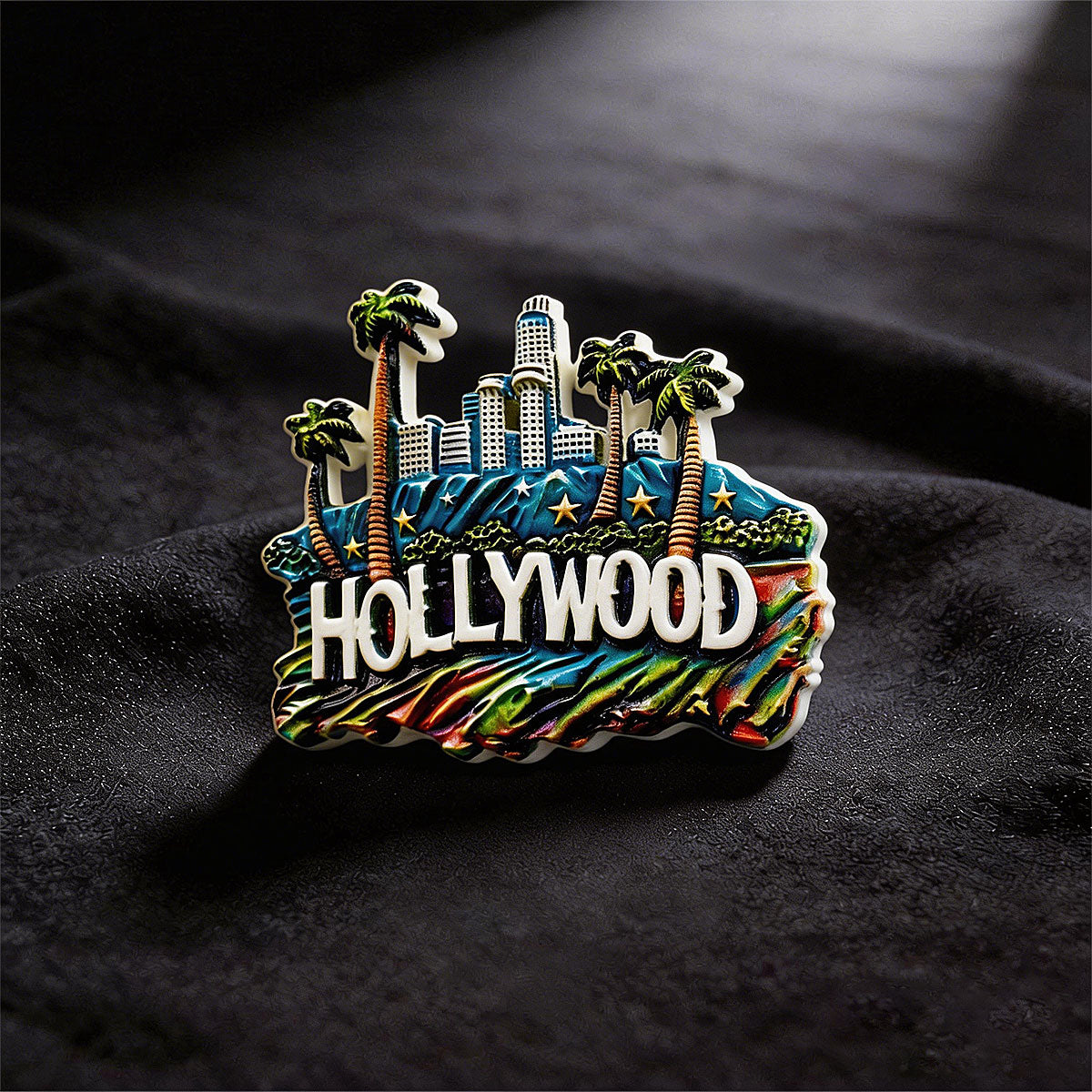Hollywood Hills 3D Souvenir Fridge Magnet – Travel Collection Keepsake