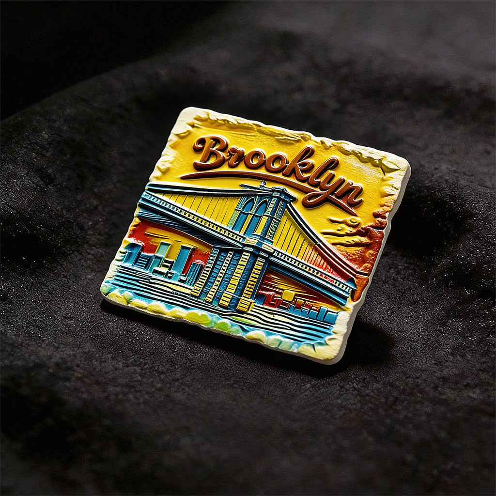 Brooklyn Bridge 3D Souvenir Fridge Magnet – Travel Collection Keepsake