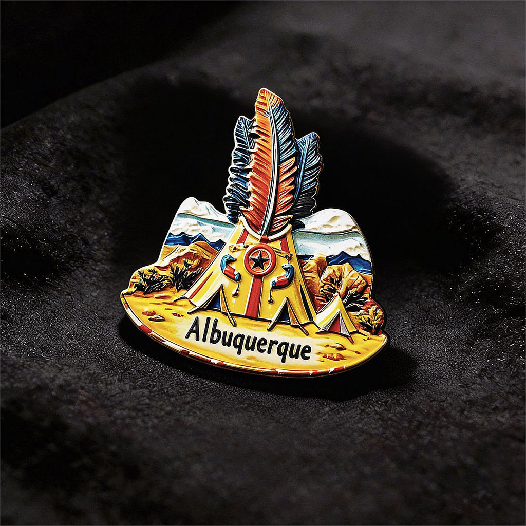Albuquerque Native American 3D Souvenir Fridge Magnet – Travel Collection Keepsake