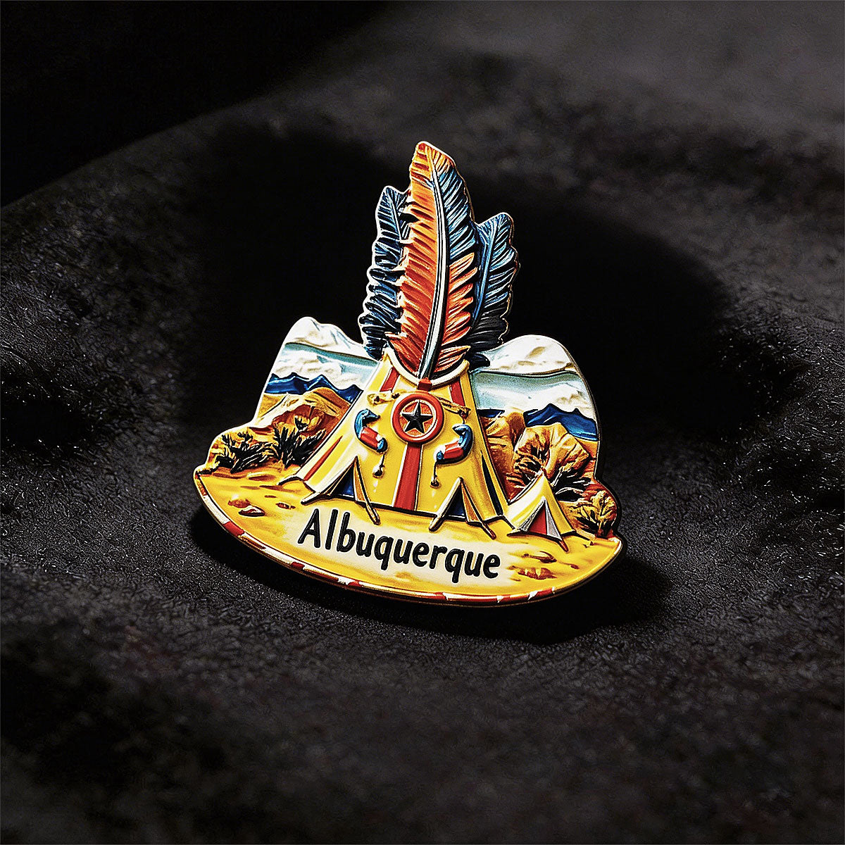 Albuquerque Native American 3D Souvenir Fridge Magnet – Travel Collection Keepsake