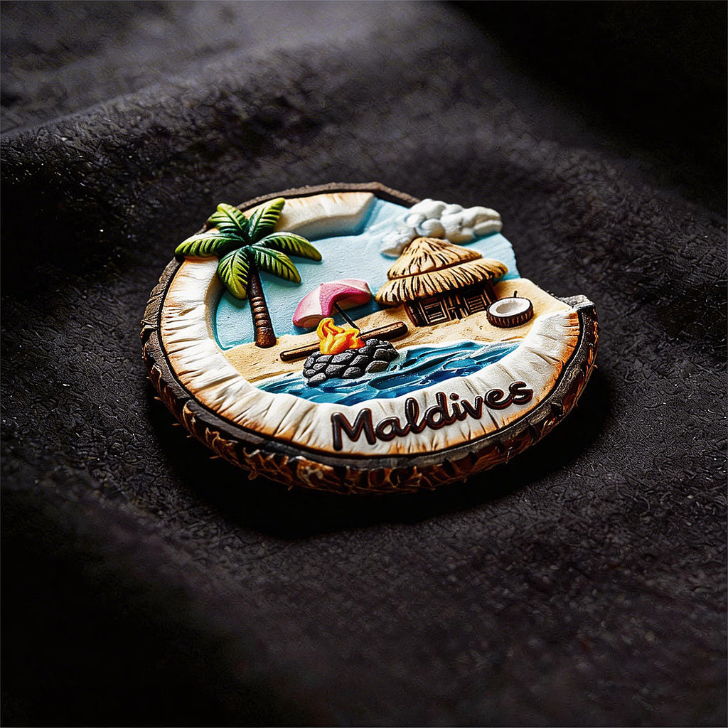 Maldives 3D Souvenir Fridge Magnet – Travel Collection Keepsake