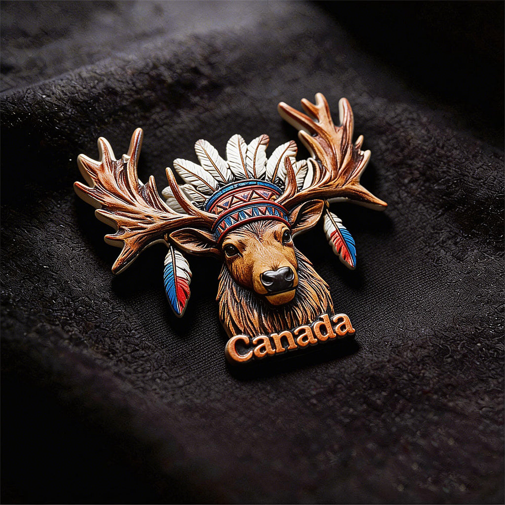 Canadian Chief Elk Magnet – 3D Souvenir Fridge Magnet Travel Collection