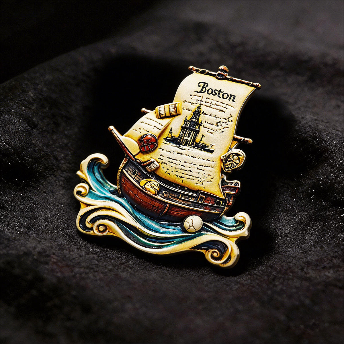 Boston Sailboat Souvenir Fridge Magnet – Travel Collection Keepsake