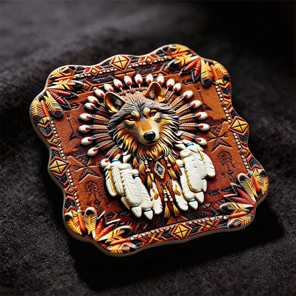 Canadian wolf-shaped totem 3D Souvenir Fridge Magnet – Travel Collection Keepsake
