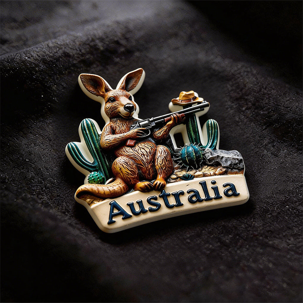 Australian kangaroo Souvenir Fridge Magnet – Travel Collection Keepsake