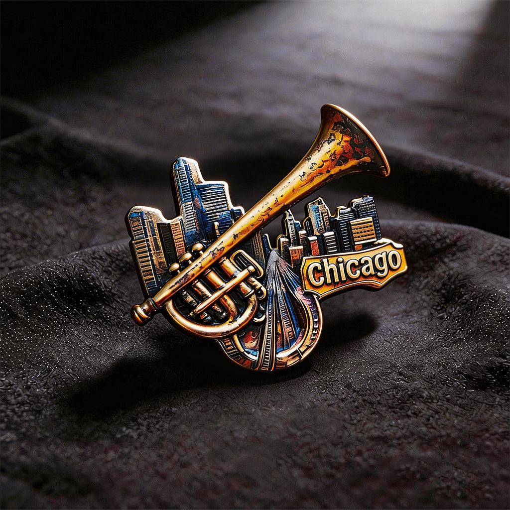 Chicago Rhythm Magnet Souvenir Fridge Magnet – Travel Collection Keepsake
