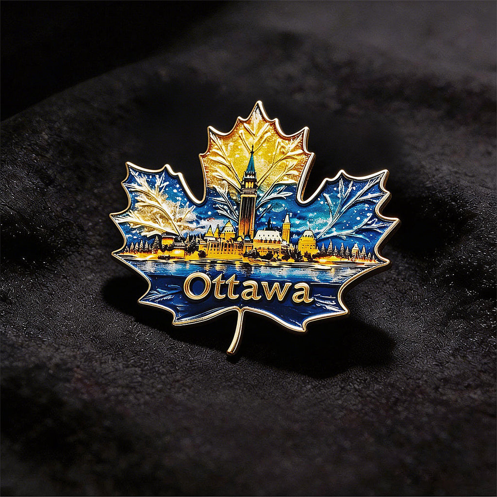 Ottawa 3D Maple Leaf Fridge Magnet – Travel Collection Keepsake