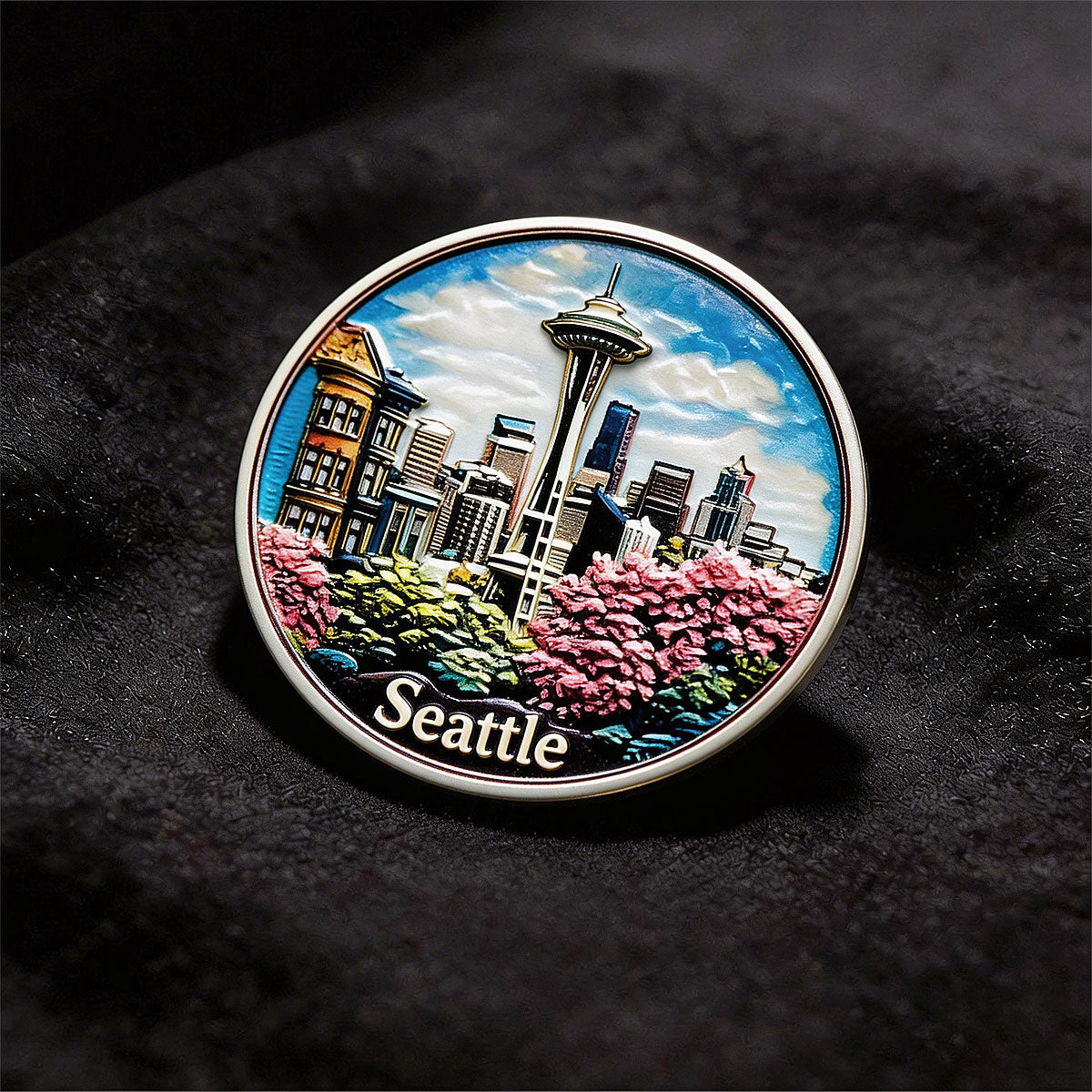 Seattle Space Needle 3D Souvenir Fridge Magnet – Travel Collection Keepsake