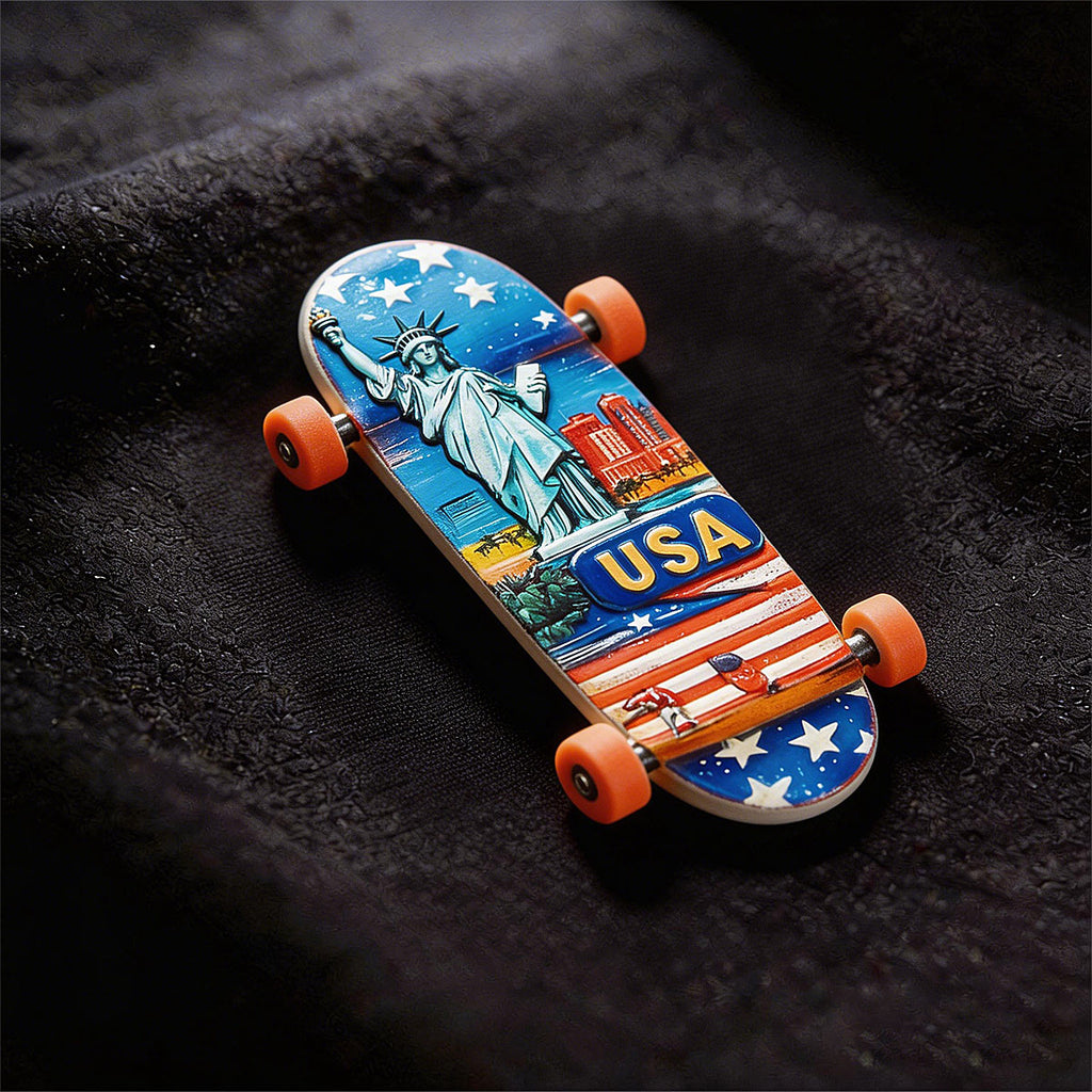 Skateboard Statue of Liberty 3D Souvenir Fridge Magnet – Travel Collection Keepsake