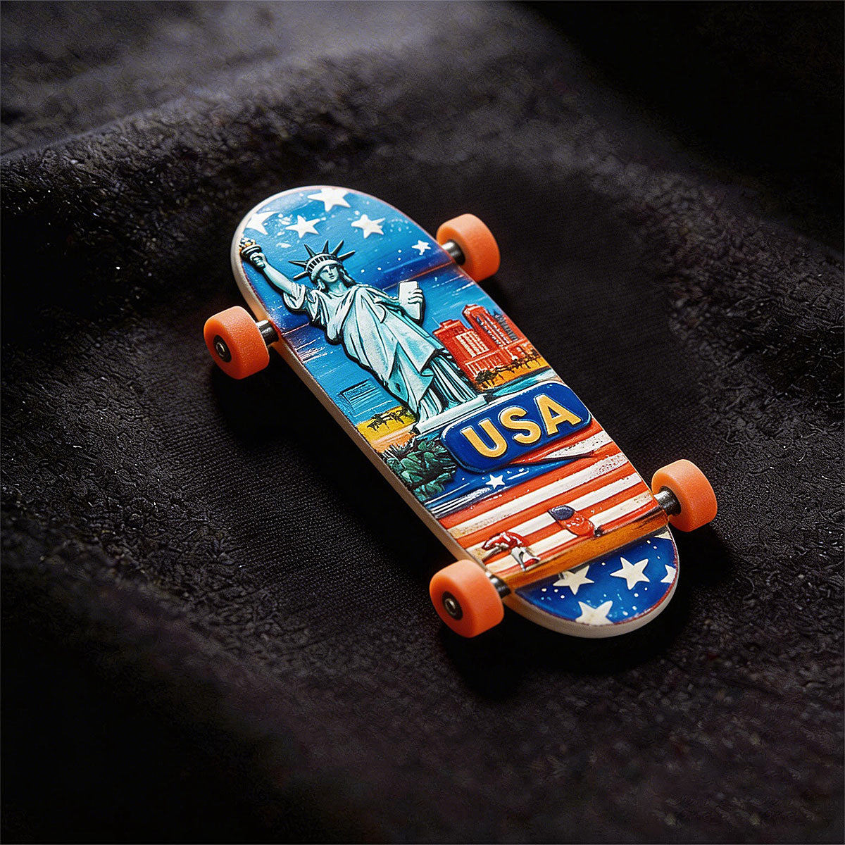 Skateboard Statue of Liberty 3D Souvenir Fridge Magnet – Travel Collection Keepsake