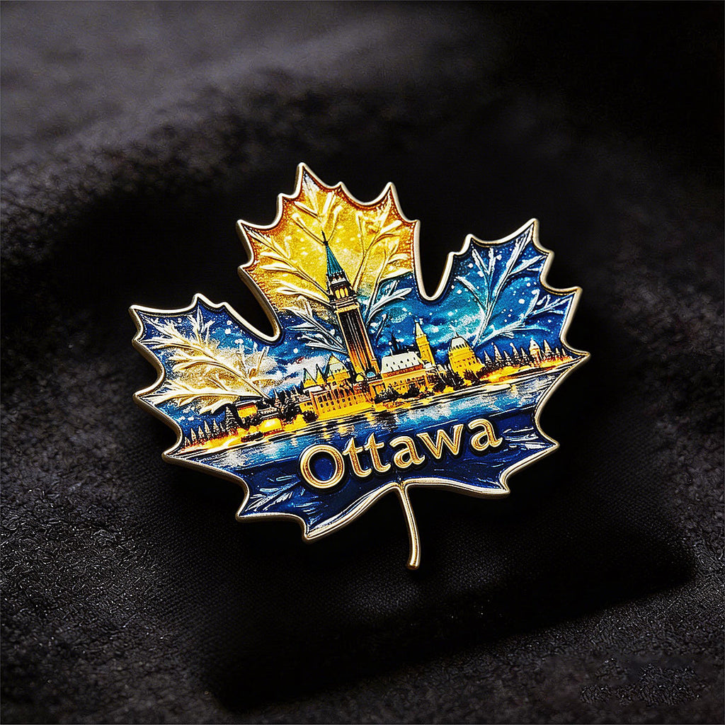Ottawa 3D Maple Leaf Fridge Magnet – Travel Collection Keepsake