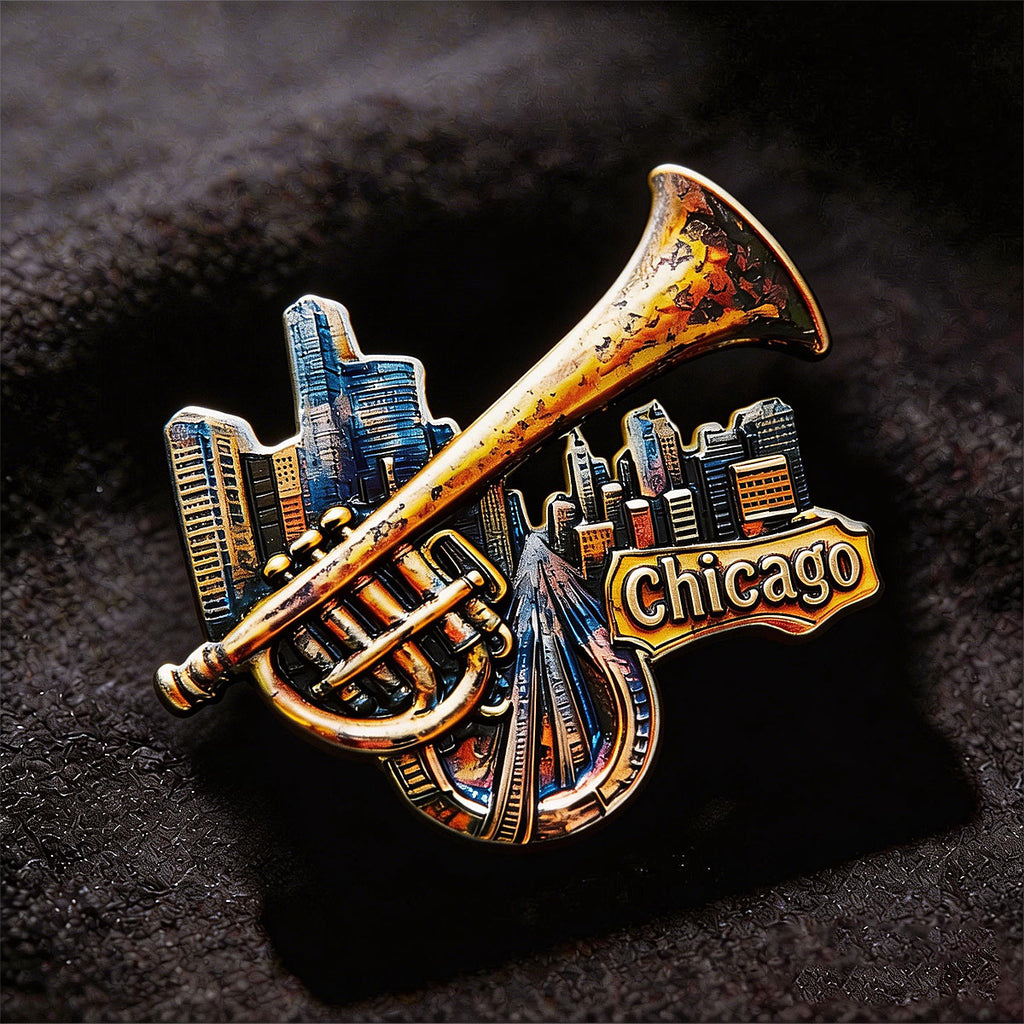 Chicago Rhythm Magnet Souvenir Fridge Magnet – Travel Collection Keepsake