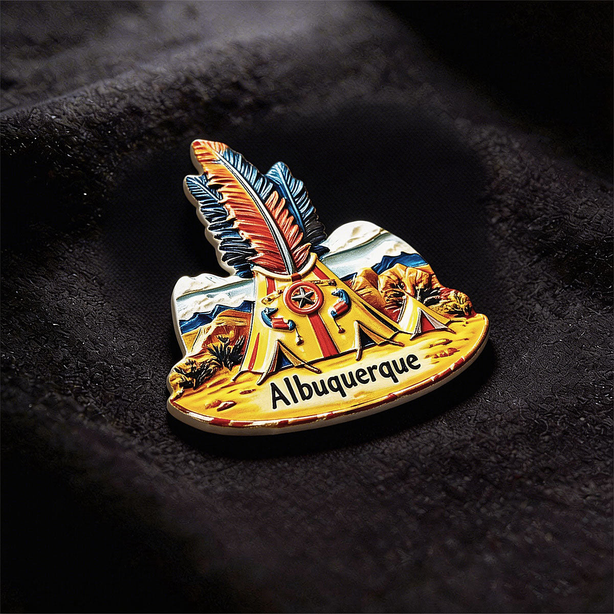 Albuquerque Native American 3D Souvenir Fridge Magnet – Travel Collection Keepsake