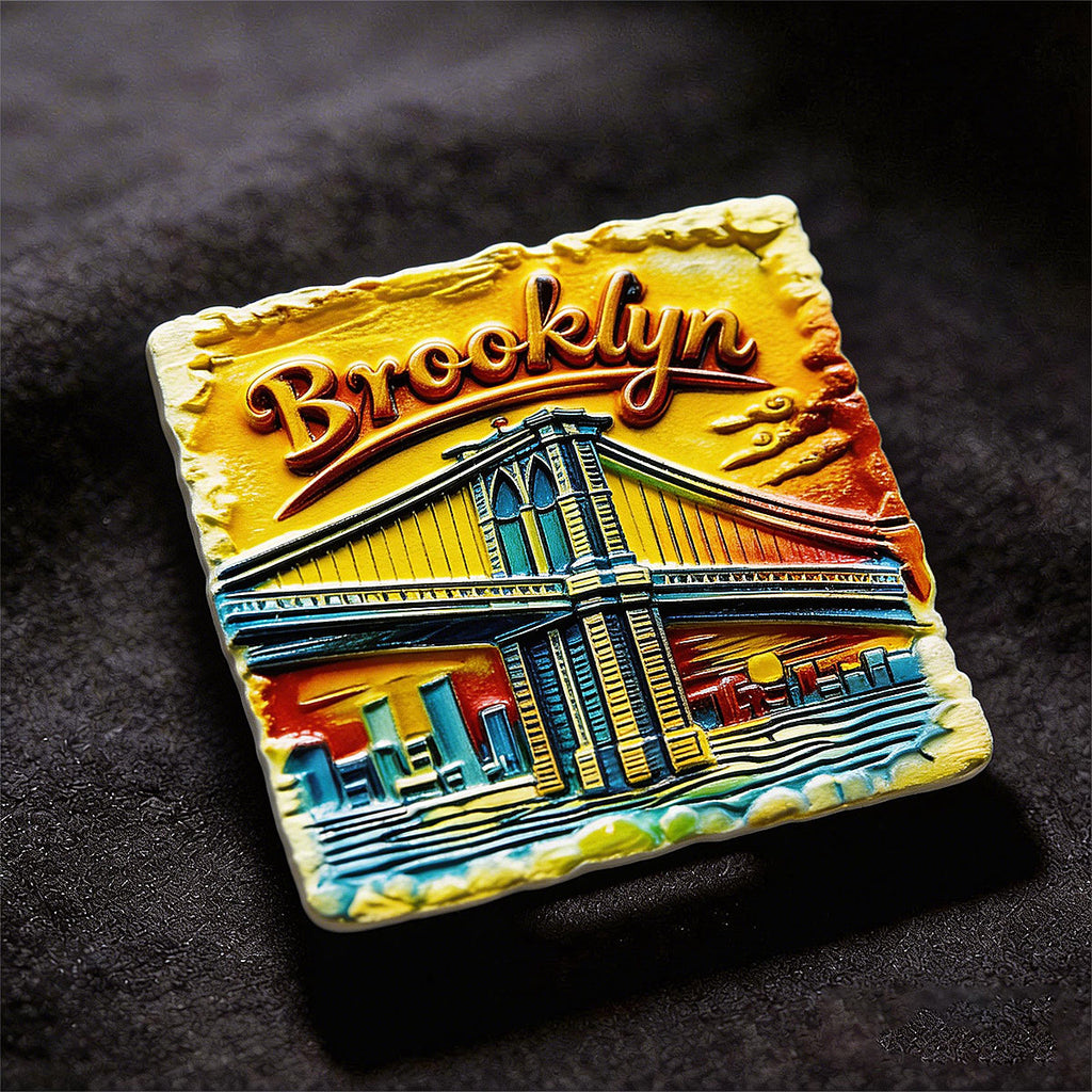 Brooklyn Bridge 3D Souvenir Fridge Magnet – Travel Collection Keepsake