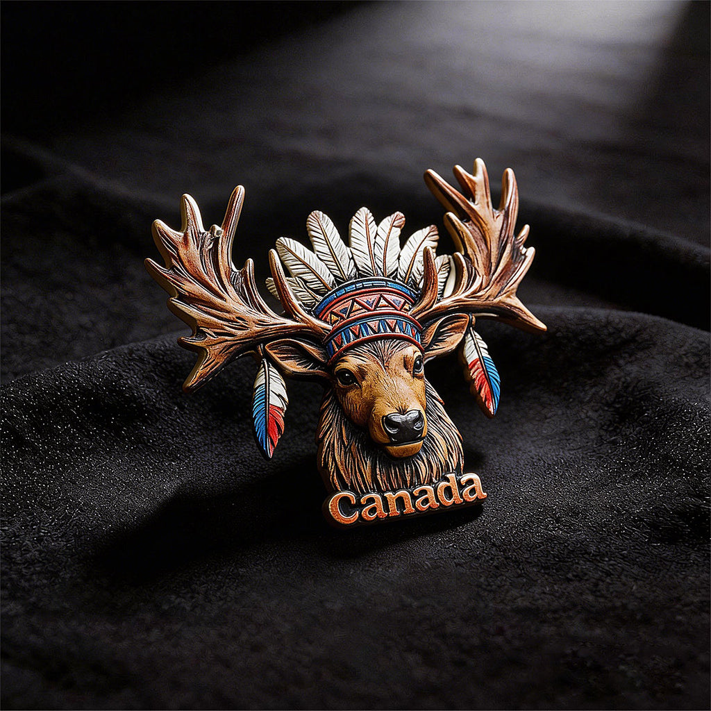 Canadian Chief Elk Magnet – 3D Souvenir Fridge Magnet Travel Collection