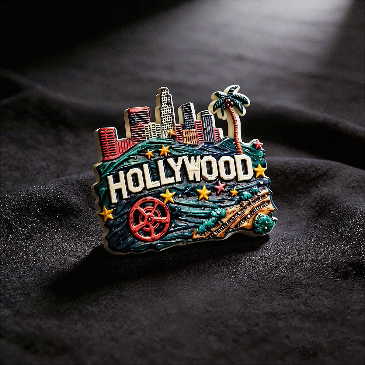 Hollywood Hills 3D Souvenir Fridge Magnet – Travel Collection Keepsake