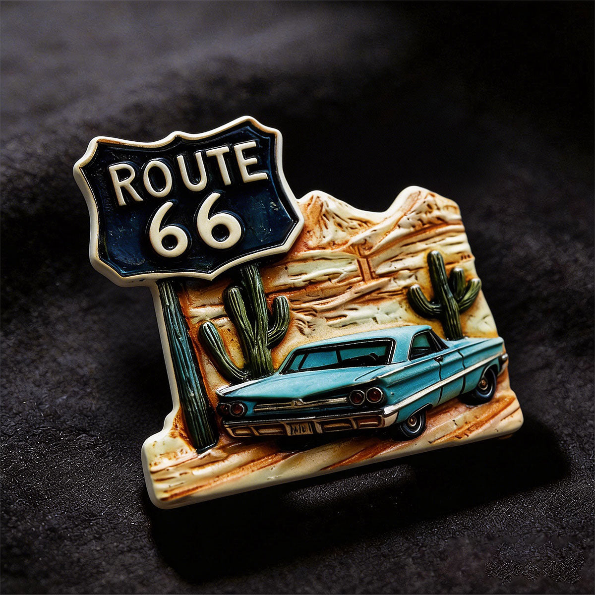 Route 66 Freedom Drive 3D Souvenir Fridge Magnet – Travel Collection Keepsake