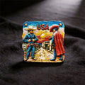 Western Cowboy Sunset Souvenir Fridge Magnet – Travel Collection Keepsake