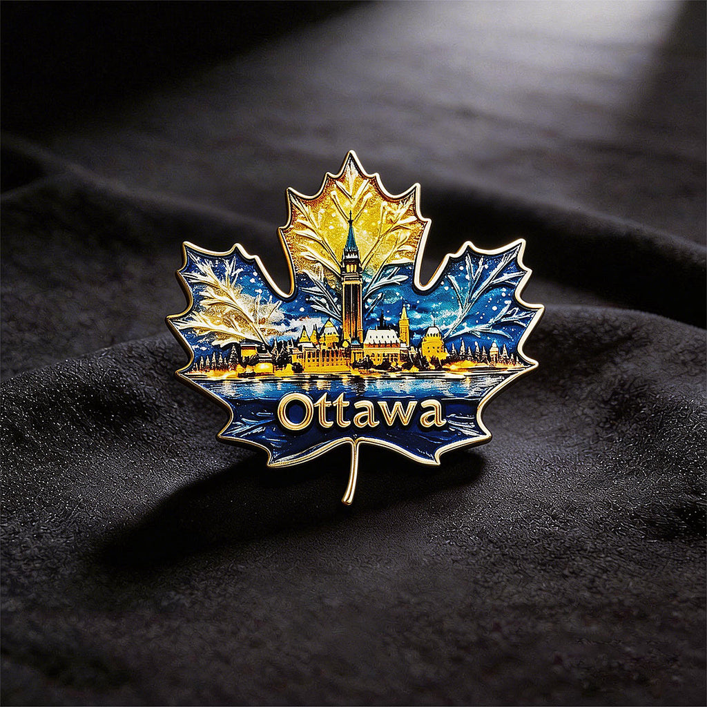 Ottawa 3D Maple Leaf Fridge Magnet – Travel Collection Keepsake