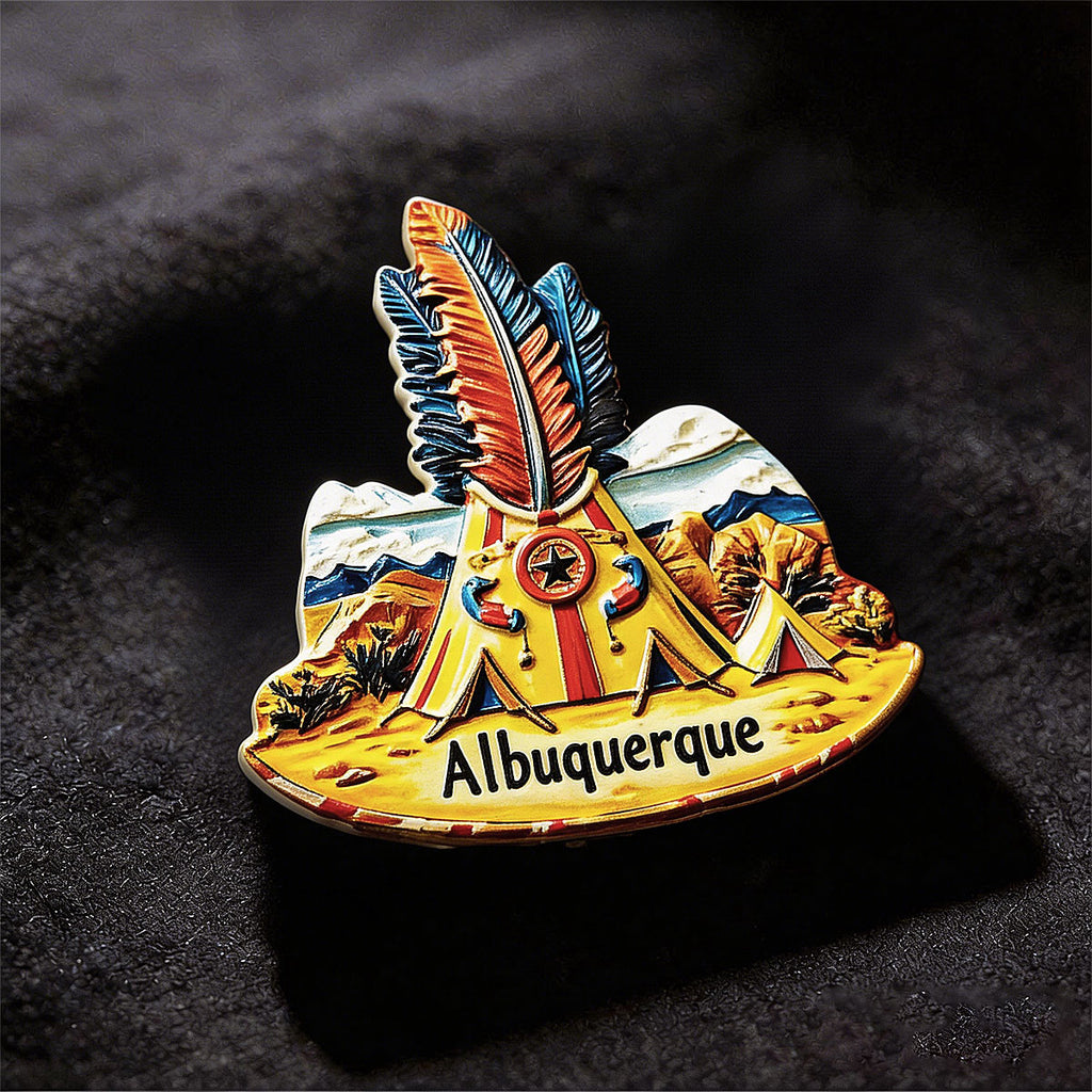 Albuquerque Native American 3D Souvenir Fridge Magnet – Travel Collection Keepsake