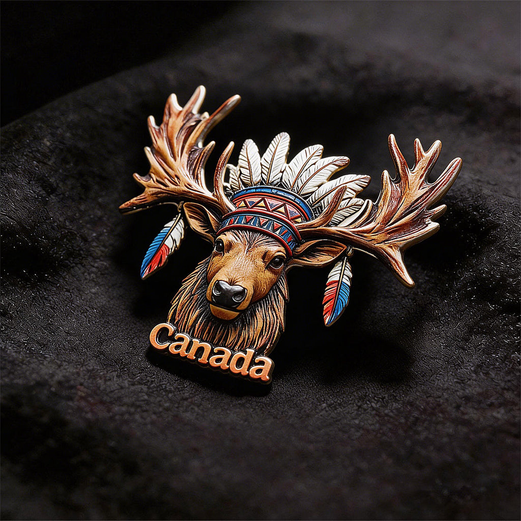 Canadian Chief Elk Magnet – 3D Souvenir Fridge Magnet Travel Collection
