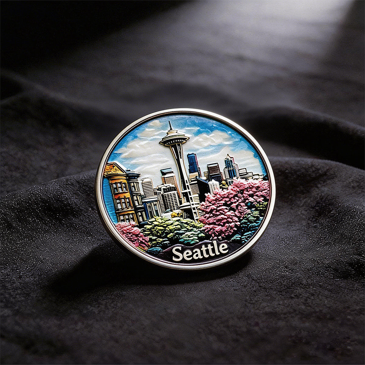 Seattle Space Needle 3D Souvenir Fridge Magnet – Travel Collection Keepsake