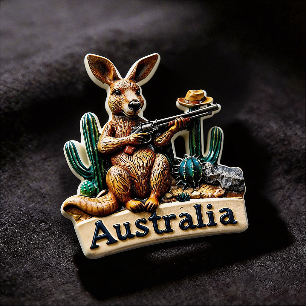 Australian kangaroo Souvenir Fridge Magnet – Travel Collection Keepsake