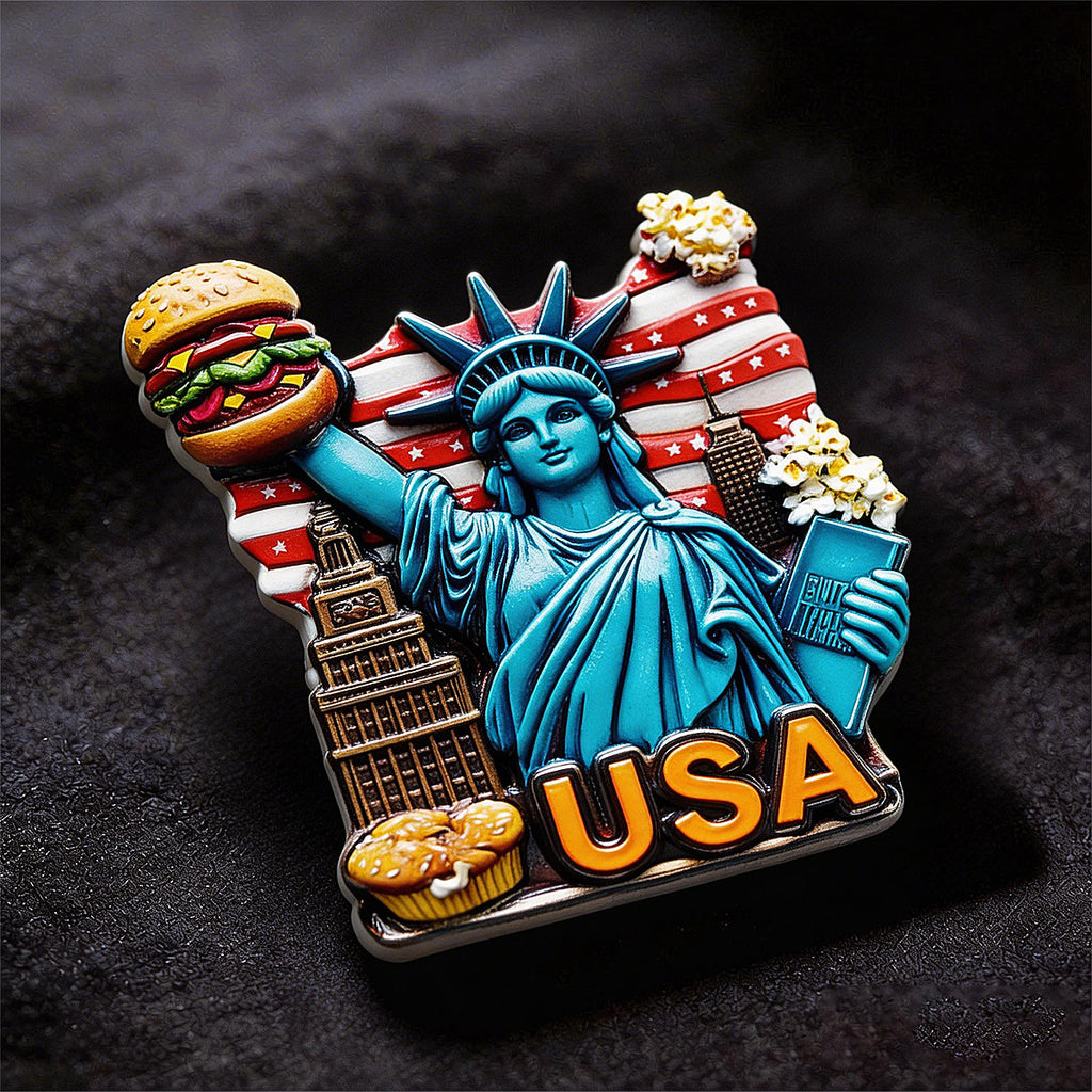 Liberty Goddess Souvenir Fridge Magnet – Travel Collection Keepsake