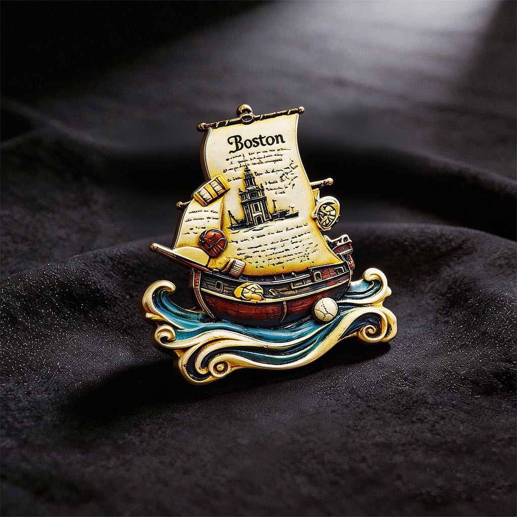 Boston Sailboat Souvenir Fridge Magnet – Travel Collection Keepsake