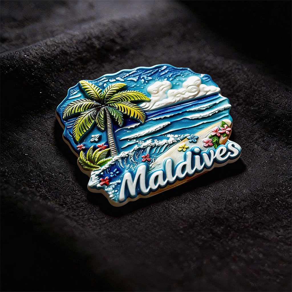 Maldives 3D Souvenir Fridge Magnet – Travel Collection Keepsake