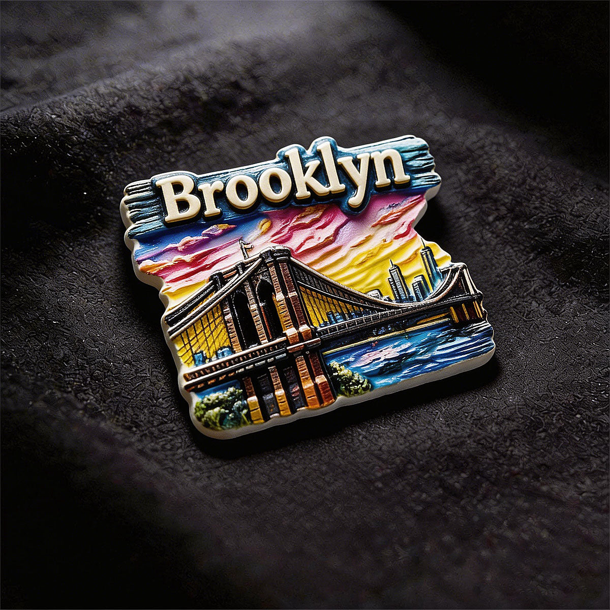 Brooklyn Bridge 3D Souvenir Fridge Magnet – Travel Collection Keepsake