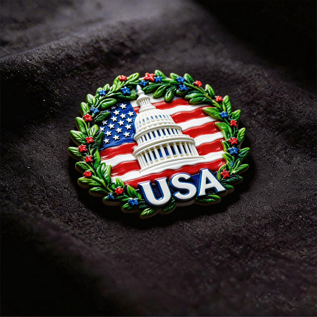 White House wreath 3D Souvenir Fridge Magnet – Travel Collection Keepsake