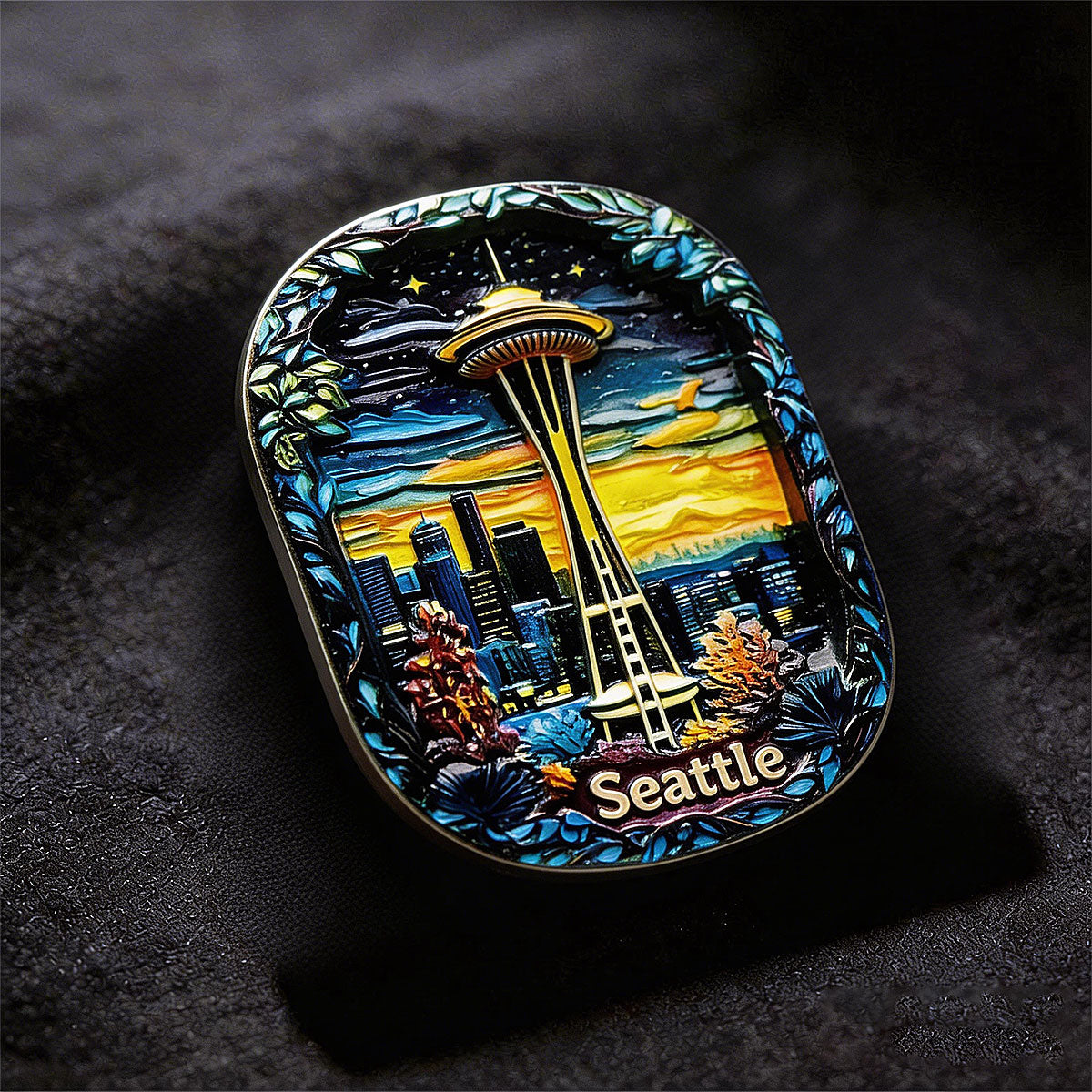 Seattle Space Needle 3D Souvenir Fridge Magnet – Travel Collection Keepsake