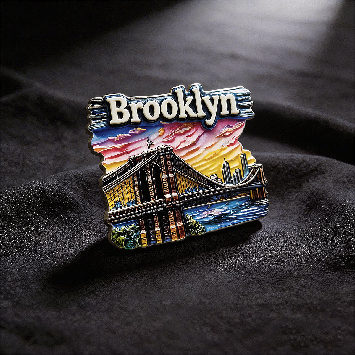 Brooklyn Bridge 3D Souvenir Fridge Magnet – Travel Collection Keepsake