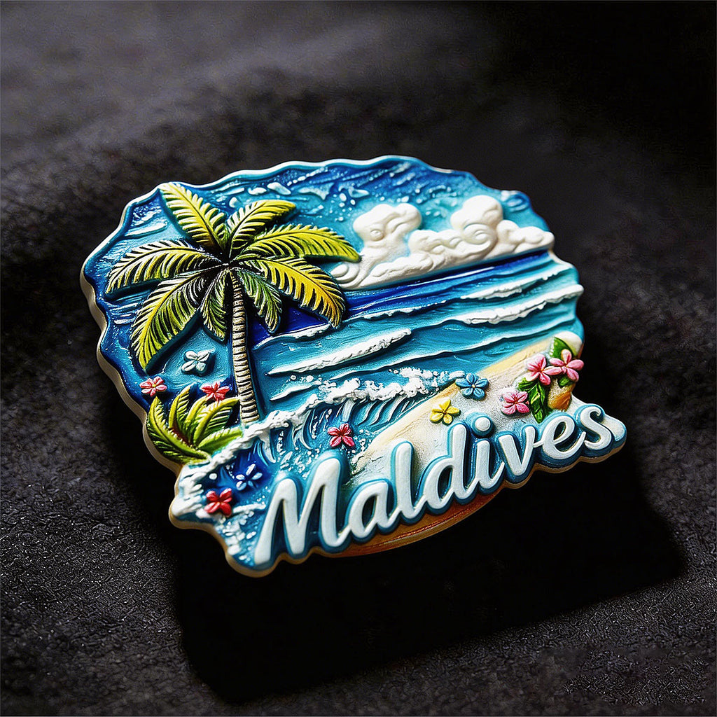Maldives 3D Souvenir Fridge Magnet – Travel Collection Keepsake