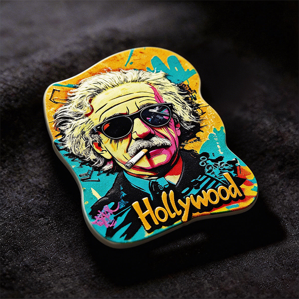 Hollywood Einstein Souvenir Fridge Magnet – Travel Collection Keepsake