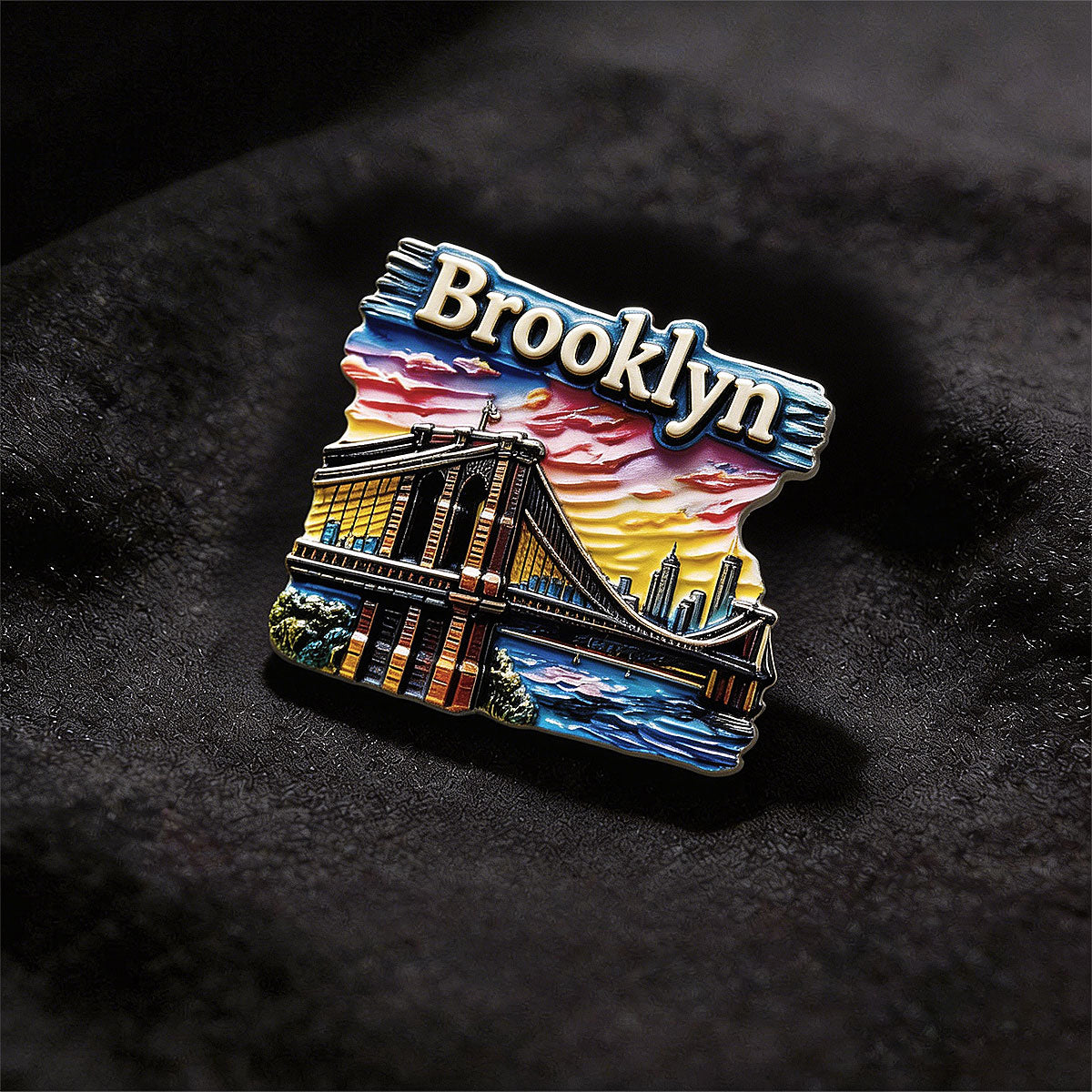 Brooklyn Bridge 3D Souvenir Fridge Magnet – Travel Collection Keepsake
