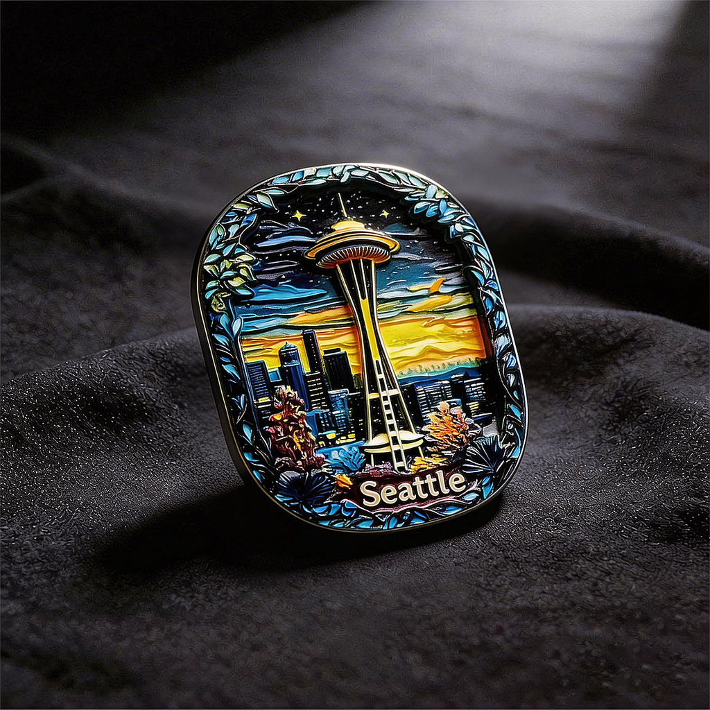 Seattle Space Needle 3D Souvenir Fridge Magnet – Travel Collection Keepsake
