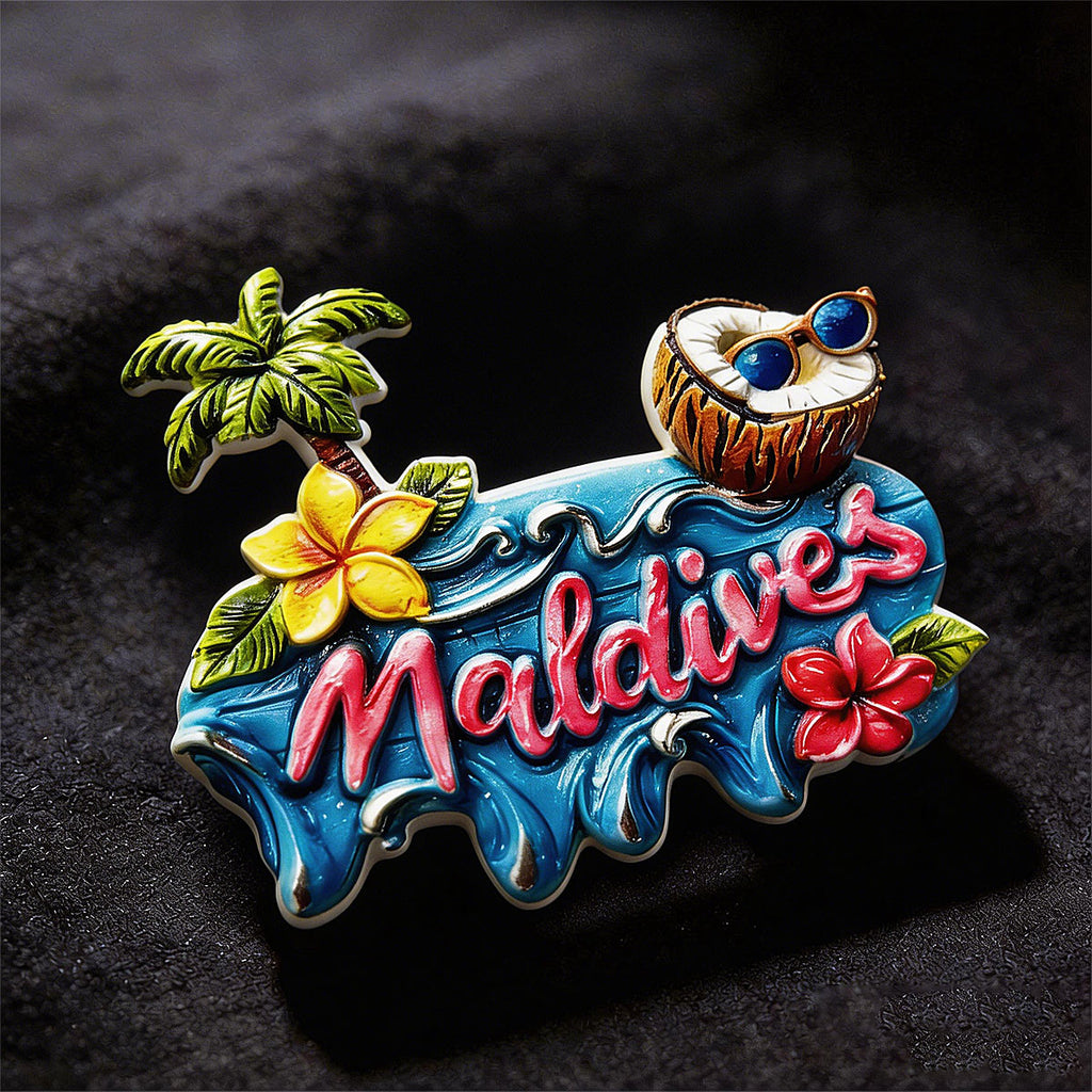 Maldives 3D Souvenir Fridge Magnet – Travel Collection Keepsake