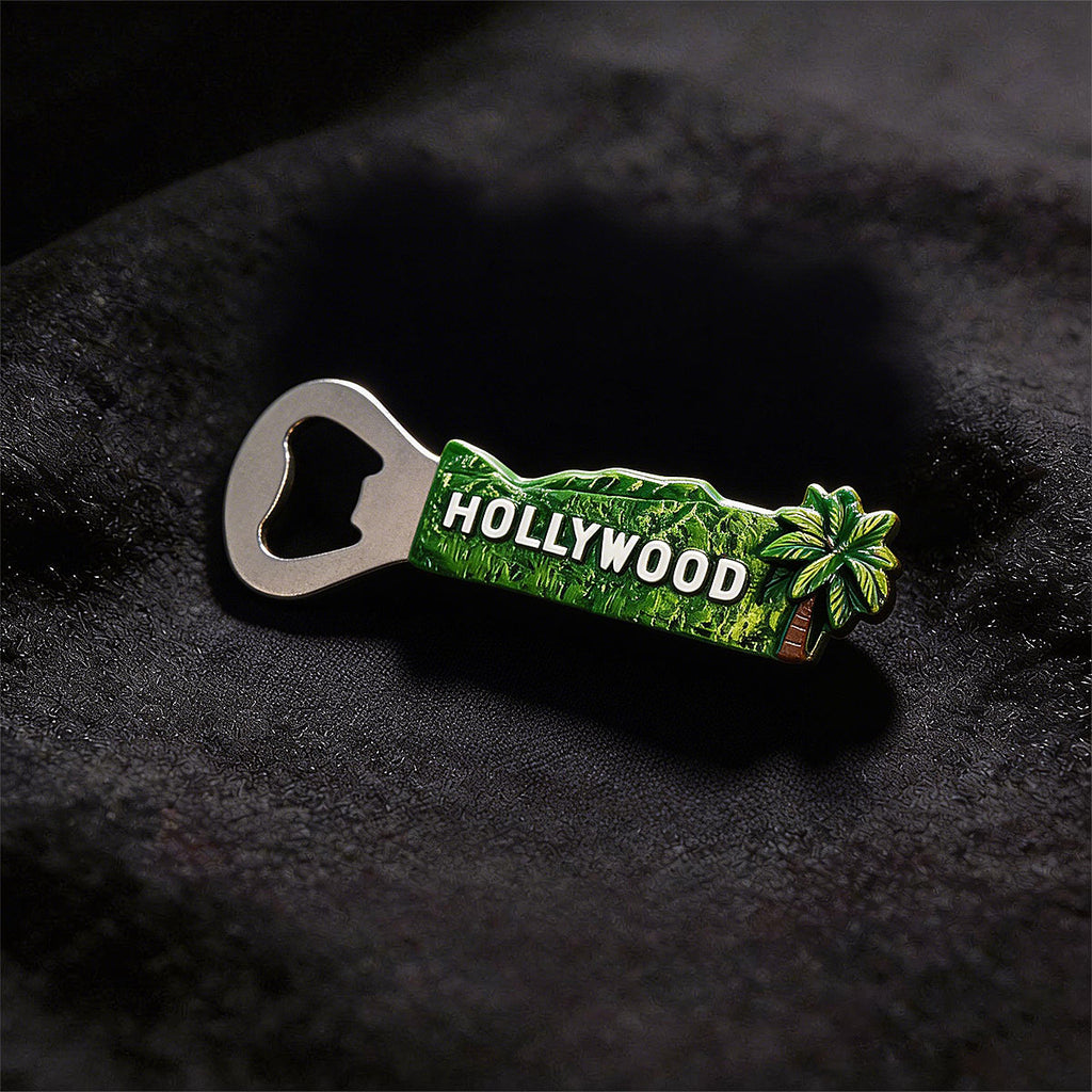 Hollywood Bottle Opener Souvenir Fridge Magnet – Travel Collection Keepsake