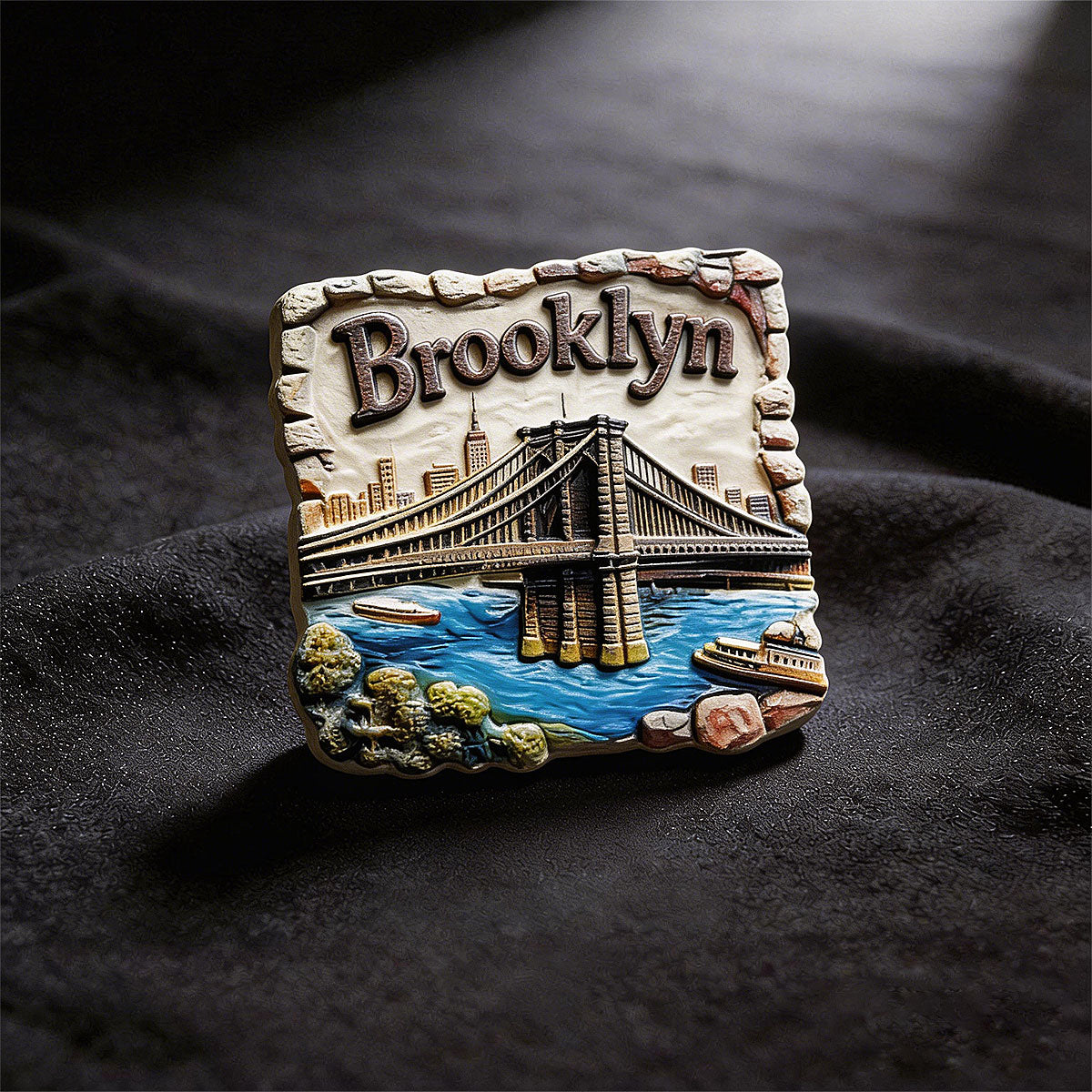 Brooklyn Bridge 3D Souvenir Fridge Magnet – Travel Collection Keepsake